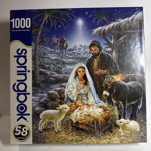 Springbok 1000 Piece Jigsaw Puzzle Savior Is Born New Factory Sealed